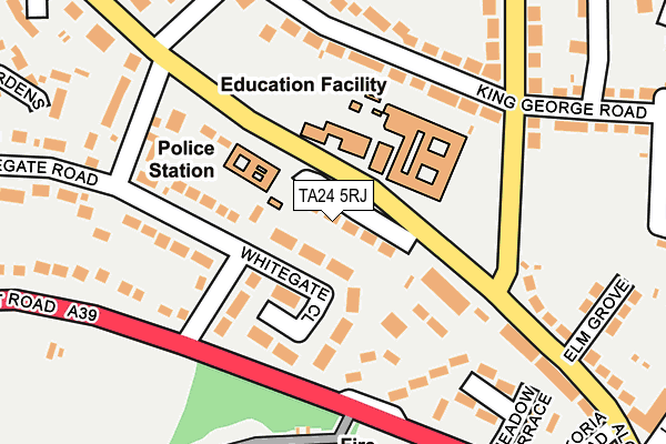TA24 5RJ map - OS OpenMap – Local (Ordnance Survey)