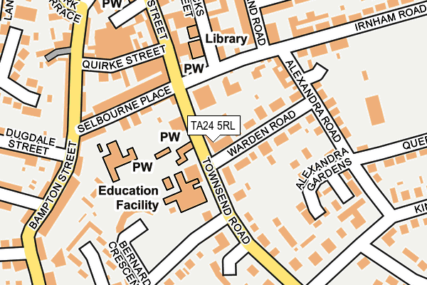 TA24 5RL map - OS OpenMap – Local (Ordnance Survey)