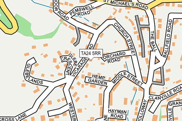 TA24 5RR map - OS OpenMap – Local (Ordnance Survey)