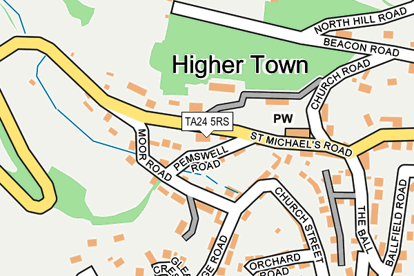 TA24 5RS map - OS OpenMap – Local (Ordnance Survey)