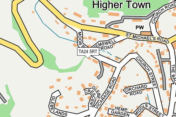 TA24 5RT map - OS OpenMap – Local (Ordnance Survey)