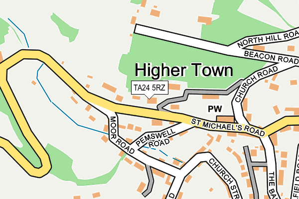 TA24 5RZ map - OS OpenMap – Local (Ordnance Survey)