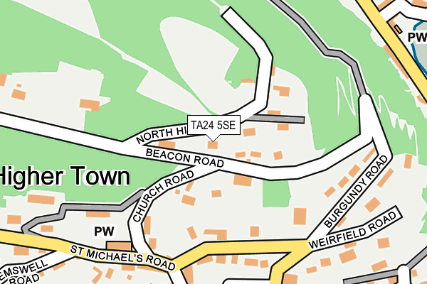 TA24 5SE map - OS OpenMap – Local (Ordnance Survey)