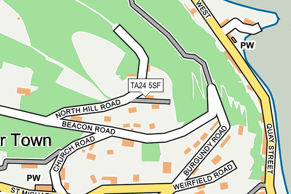 TA24 5SF map - OS OpenMap – Local (Ordnance Survey)