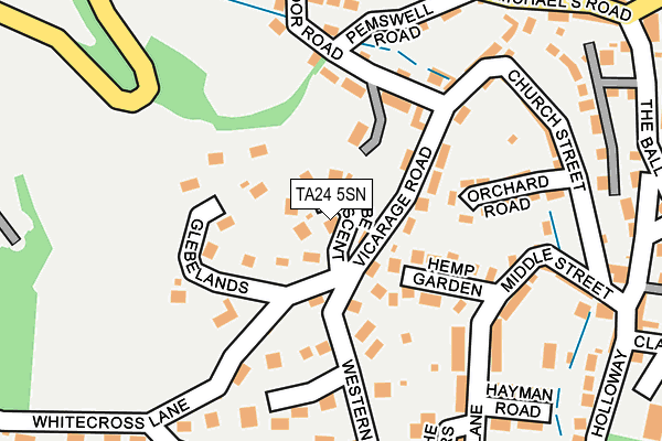 TA24 5SN map - OS OpenMap – Local (Ordnance Survey)