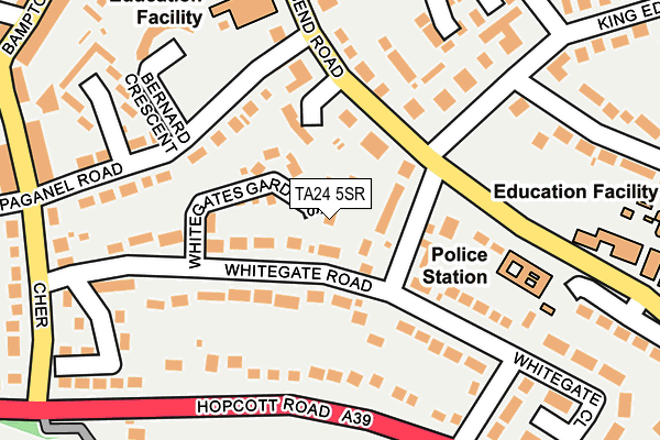 TA24 5SR map - OS OpenMap – Local (Ordnance Survey)