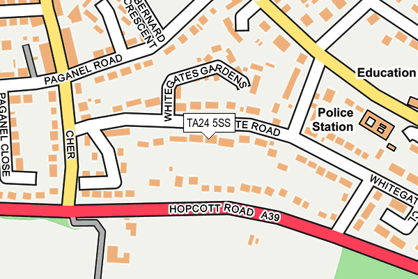 TA24 5SS map - OS OpenMap – Local (Ordnance Survey)