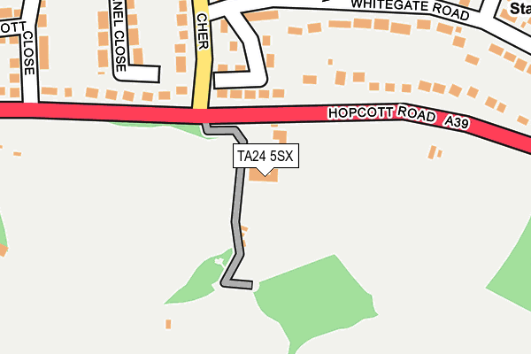 TA24 5SX map - OS OpenMap – Local (Ordnance Survey)