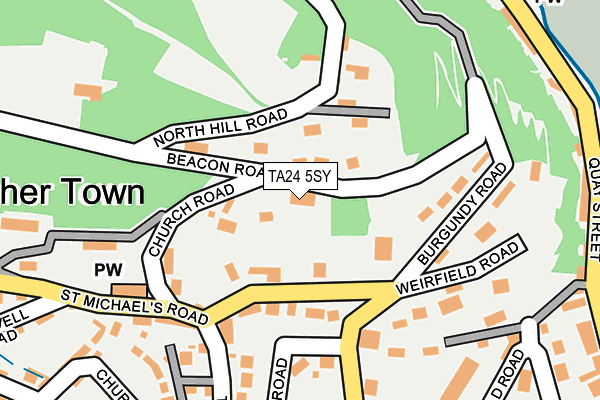 TA24 5SY map - OS OpenMap – Local (Ordnance Survey)