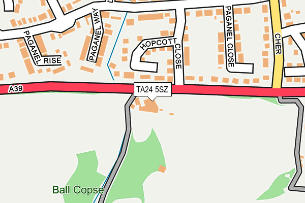 TA24 5SZ map - OS OpenMap – Local (Ordnance Survey)