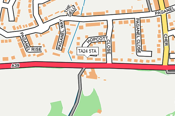TA24 5TA map - OS OpenMap – Local (Ordnance Survey)