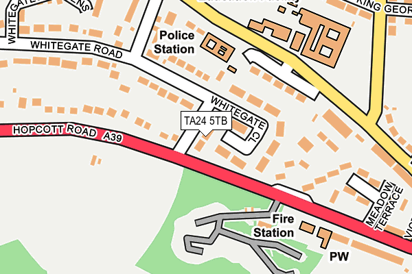 TA24 5TB map - OS OpenMap – Local (Ordnance Survey)