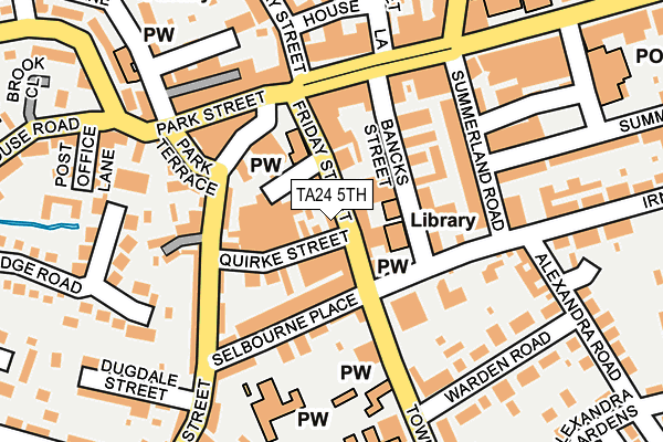 TA24 5TH map - OS OpenMap – Local (Ordnance Survey)