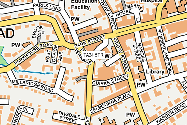TA24 5TR map - OS OpenMap – Local (Ordnance Survey)