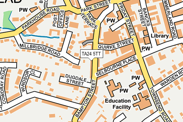 TA24 5TT map - OS OpenMap – Local (Ordnance Survey)