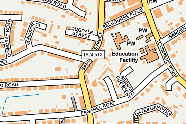 TA24 5TX map - OS OpenMap – Local (Ordnance Survey)