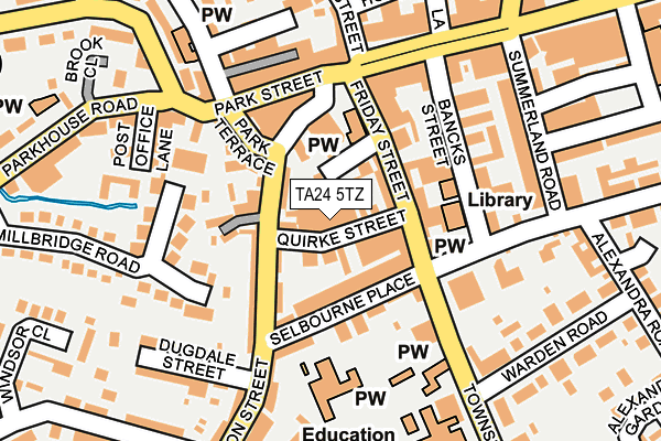 TA24 5TZ map - OS OpenMap – Local (Ordnance Survey)
