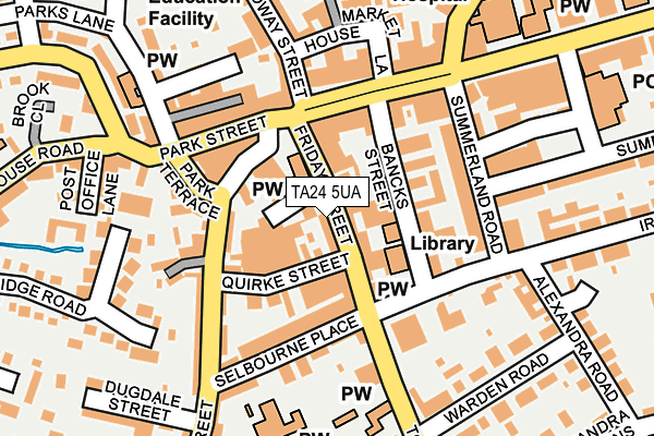TA24 5UA map - OS OpenMap – Local (Ordnance Survey)