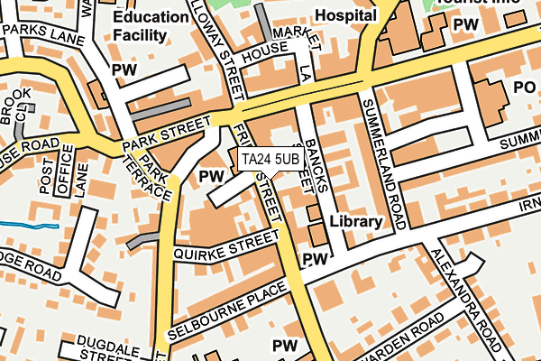 TA24 5UB map - OS OpenMap – Local (Ordnance Survey)