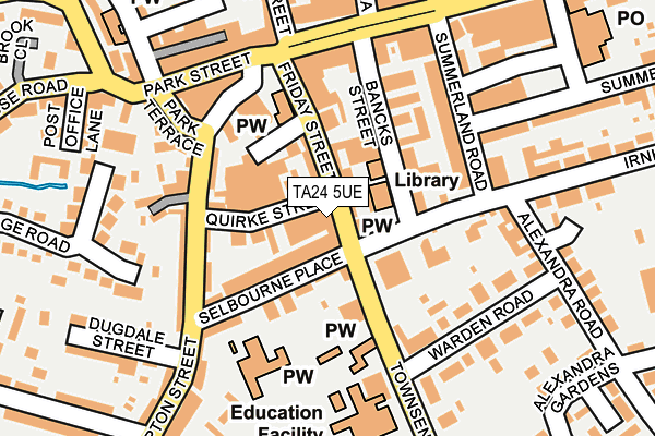 TA24 5UE map - OS OpenMap – Local (Ordnance Survey)