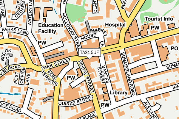 TA24 5UF map - OS OpenMap – Local (Ordnance Survey)