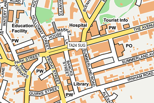 TA24 5UG map - OS OpenMap – Local (Ordnance Survey)