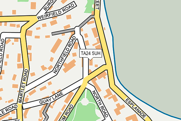 TA24 5UH map - OS OpenMap – Local (Ordnance Survey)