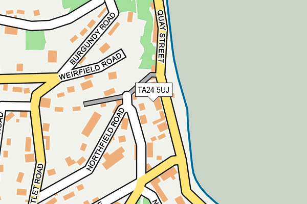 TA24 5UJ map - OS OpenMap – Local (Ordnance Survey)