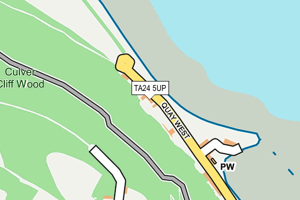 TA24 5UP map - OS OpenMap – Local (Ordnance Survey)