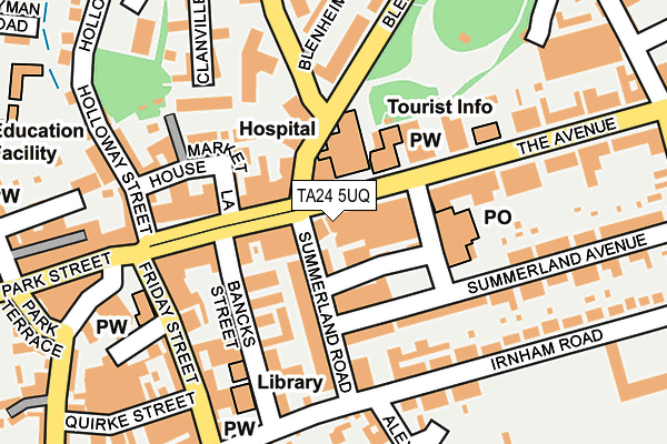 TA24 5UQ map - OS OpenMap – Local (Ordnance Survey)