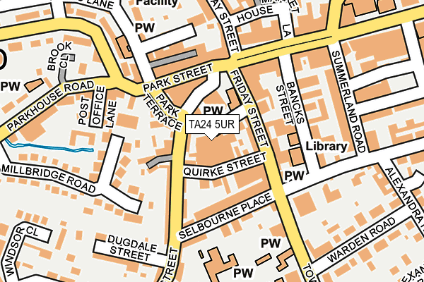 TA24 5UR map - OS OpenMap – Local (Ordnance Survey)
