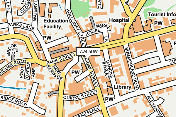 TA24 5UW map - OS OpenMap – Local (Ordnance Survey)