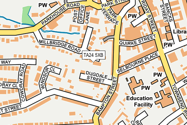 TA24 5XB map - OS OpenMap – Local (Ordnance Survey)