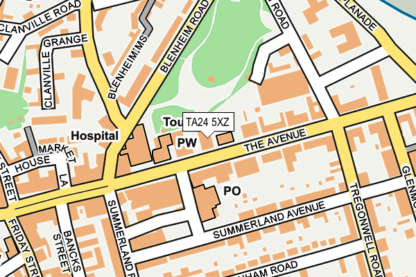 TA24 5XZ map - OS OpenMap – Local (Ordnance Survey)