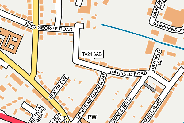TA24 6AB map - OS OpenMap – Local (Ordnance Survey)