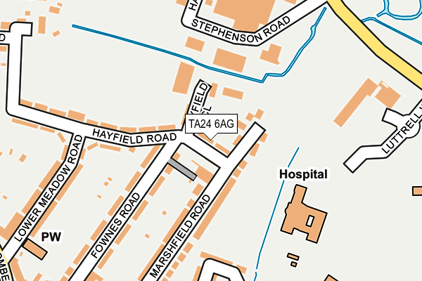 TA24 6AG map - OS OpenMap – Local (Ordnance Survey)