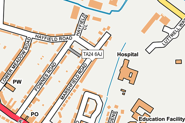 TA24 6AJ map - OS OpenMap – Local (Ordnance Survey)
