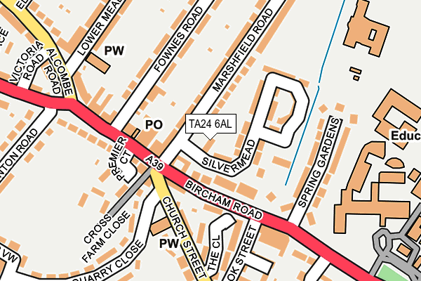 TA24 6AL map - OS OpenMap – Local (Ordnance Survey)