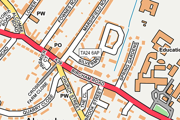 TA24 6AP map - OS OpenMap – Local (Ordnance Survey)