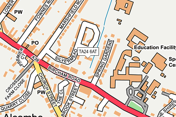 TA24 6AT map - OS OpenMap – Local (Ordnance Survey)