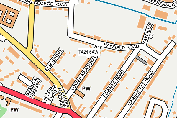 TA24 6AW map - OS OpenMap – Local (Ordnance Survey)