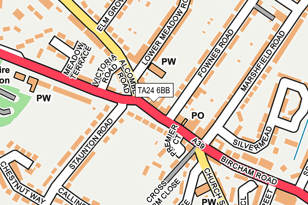 TA24 6BB map - OS OpenMap – Local (Ordnance Survey)