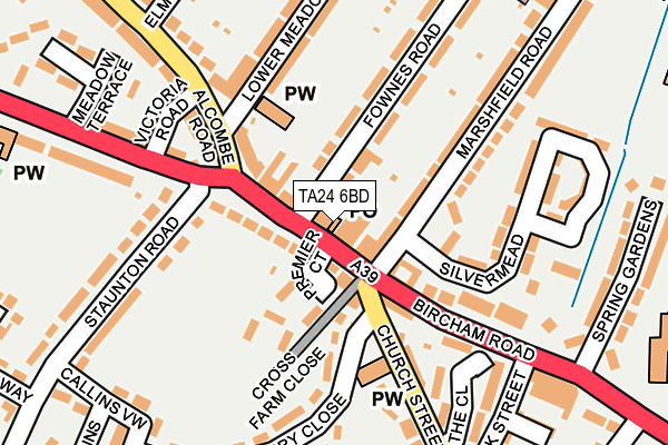 TA24 6BD map - OS OpenMap – Local (Ordnance Survey)