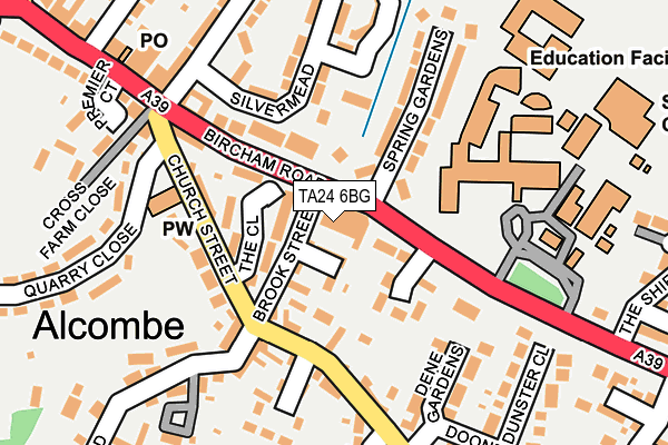 TA24 6BG map - OS OpenMap – Local (Ordnance Survey)