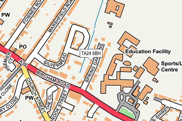 TA24 6BH map - OS OpenMap – Local (Ordnance Survey)
