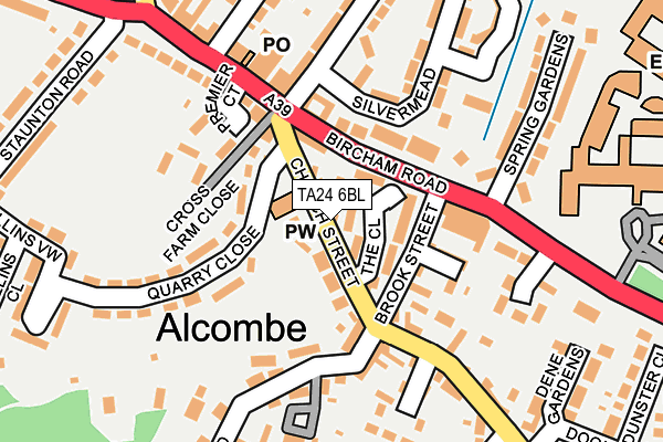 TA24 6BL map - OS OpenMap – Local (Ordnance Survey)