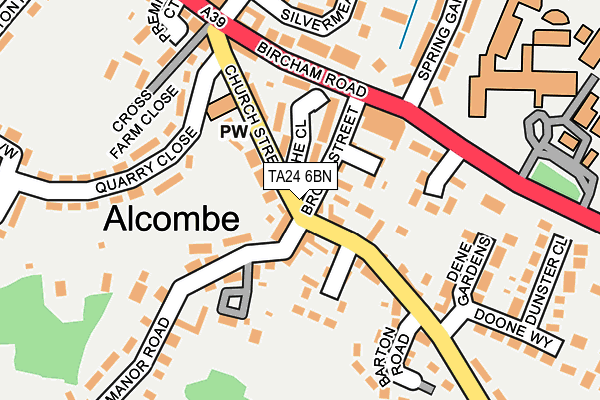 TA24 6BN map - OS OpenMap – Local (Ordnance Survey)