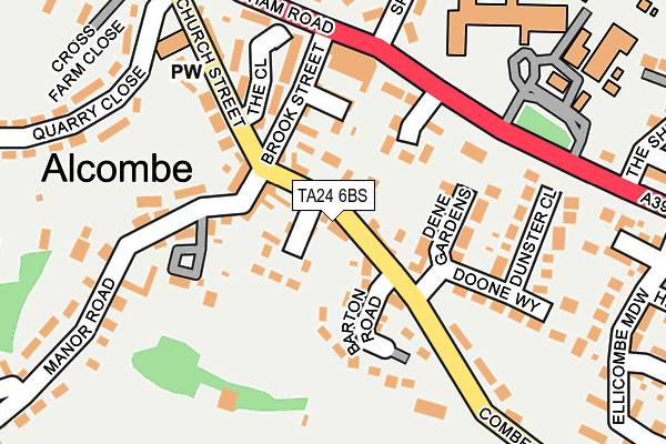 TA24 6BS map - OS OpenMap – Local (Ordnance Survey)