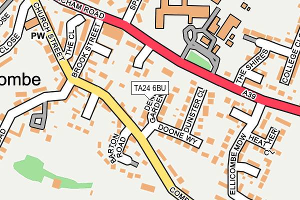 TA24 6BU map - OS OpenMap – Local (Ordnance Survey)