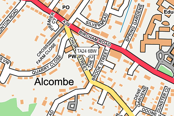 TA24 6BW map - OS OpenMap – Local (Ordnance Survey)